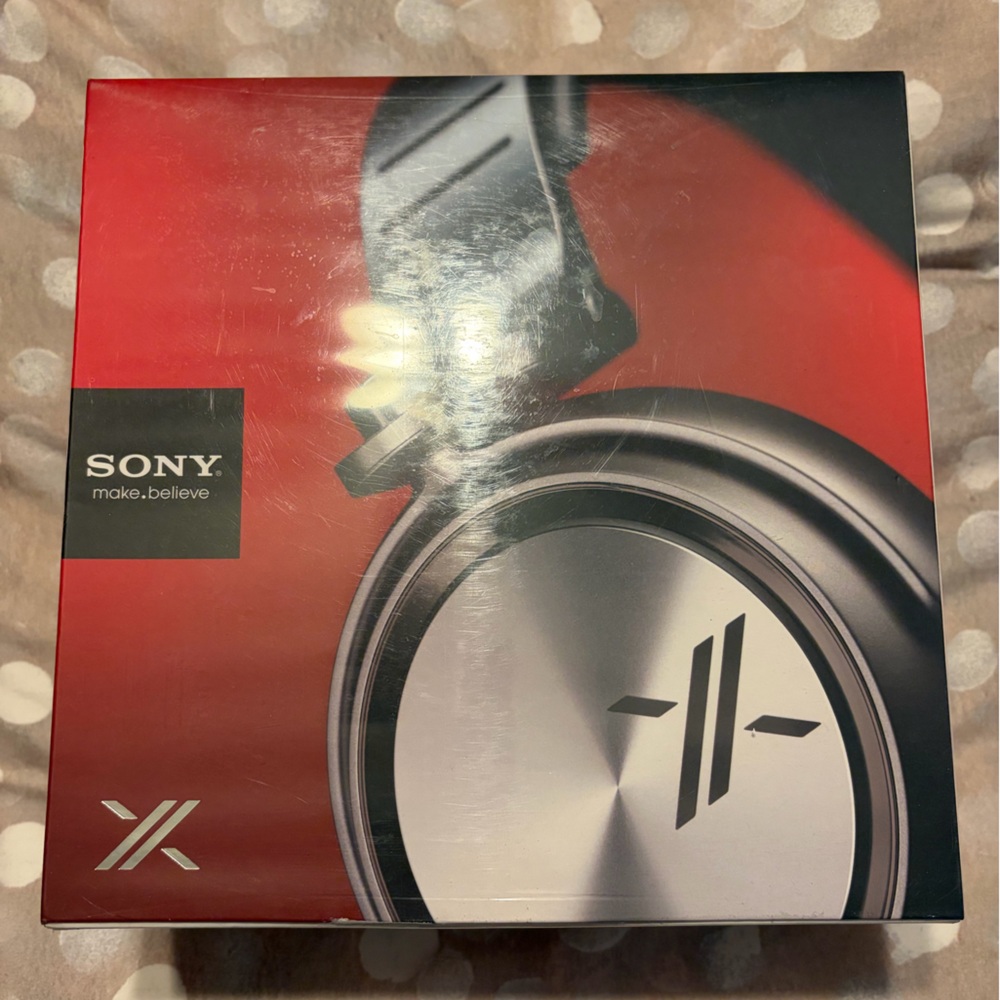 Sony Black & Metallic Silver Foldable Headphones - Simon Cowell X Edition - NEW